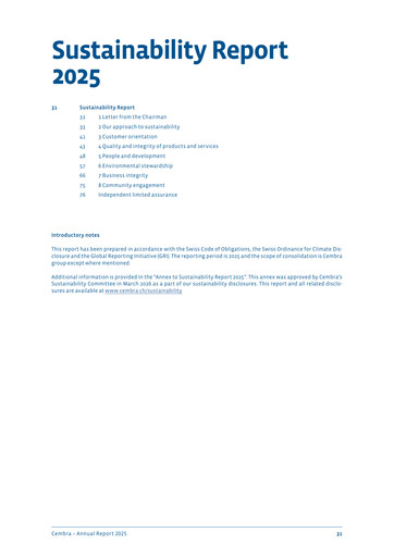 Vorschaubild Cembra Money Bank Nachhaltigkeitsbericht 2025