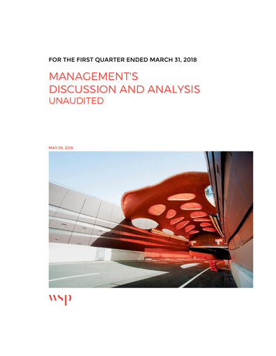Vorschaubild WSP Global
 Quartalsbericht 2018-q1