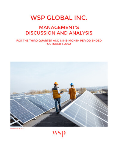 Vorschaubild WSP Global
 Quartalsbericht 2022-q3
