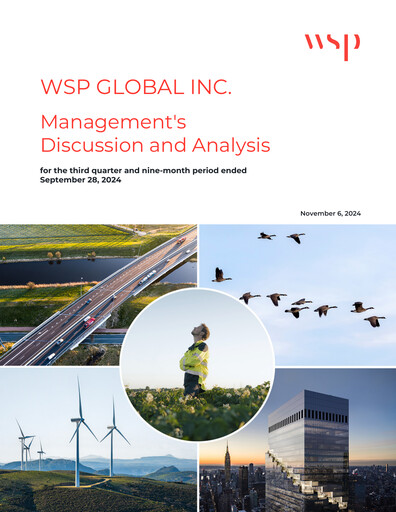 Vorschaubild WSP Global
 Quartalsbericht 2024-q3