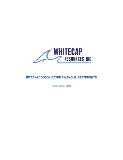 Miniature Whitecap Resources Rapport trimestriel 2024-q3