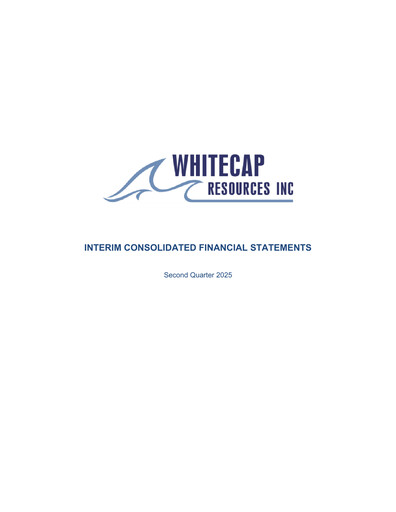 Miniature Whitecap Resources Rapport trimestriel 2025-q2