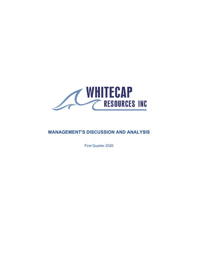 Thumbnail Whitecap Resources Quarterly Report 2026-q1