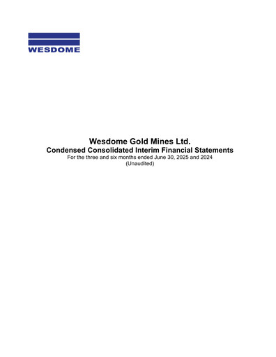 Thumbnail Wesdome Gold Mines Quarterly Report 2025-q2