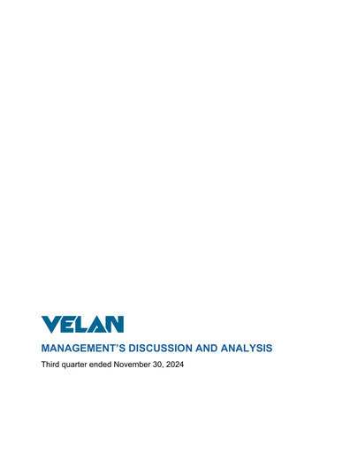 Thumbnail Velan Quarterly Report 2025-q3