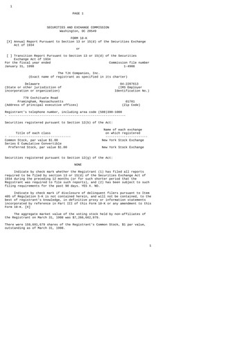 Thumbnail TJX Companies Annual Report 1998