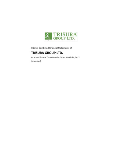 Thumbnail Trisura Group Quarterly Report 2017-q1