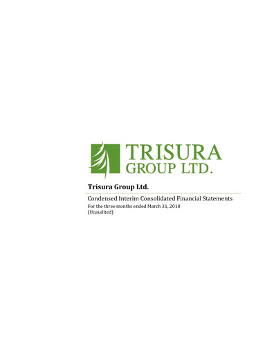 Thumbnail Trisura Group Quarterly Report 2018-q1