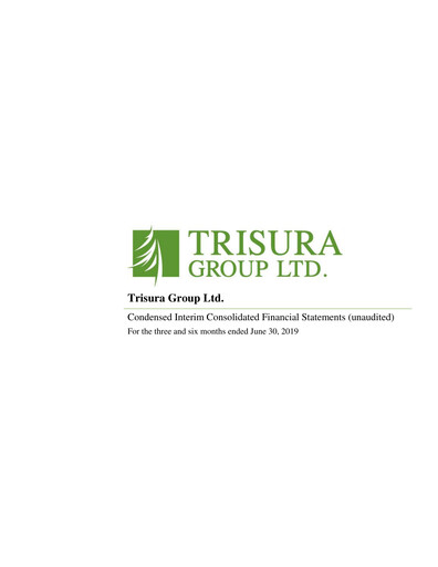 Thumbnail Trisura Group Quarterly Report 2019-q2