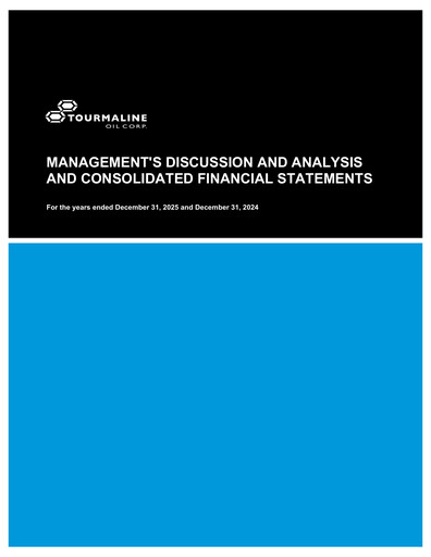 Thumbnail Tourmaline Oil
 Financial Statement 2025