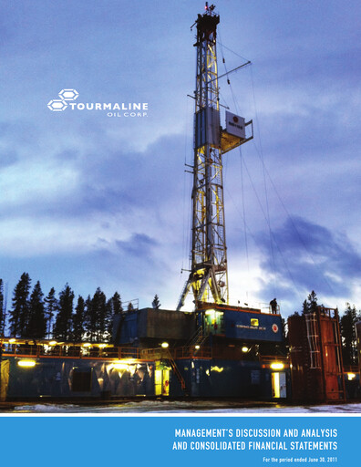 Vorschaubild Tourmaline Oil
 Quartalsbericht 2011-q2