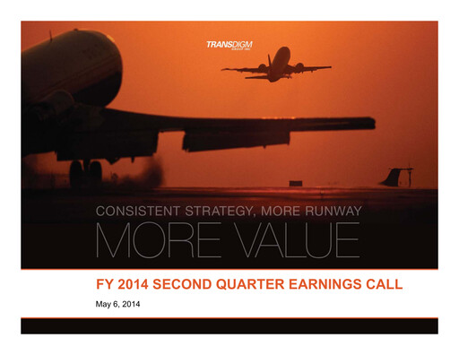 Thumbnail TransDigm Group Quarterly Report 2014-q2