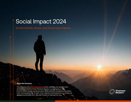 Thumbnail Thomson Reuters
 ESG Report 2024