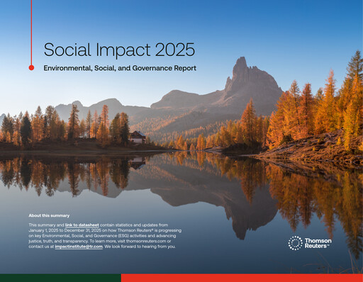 Thumbnail Thomson Reuters
 ESG Report 2025