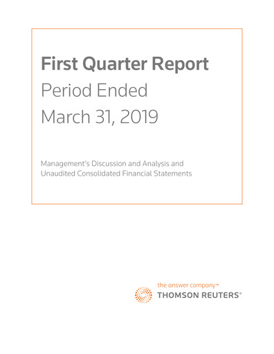 Thumbnail Thomson Reuters
 Quarterly Report 2019-q1
