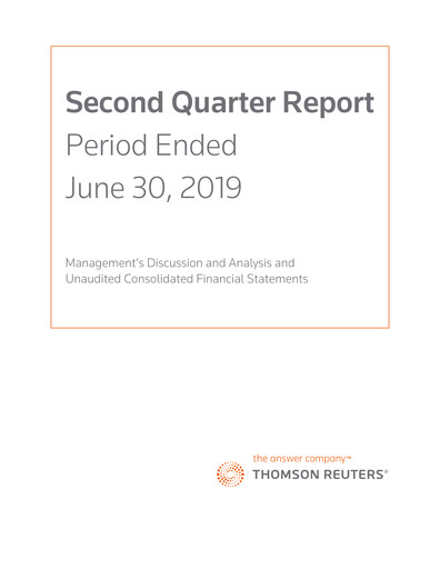Thumbnail Thomson Reuters
 Quarterly Report 2019-q2