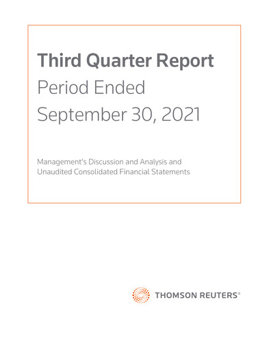 Thumbnail Thomson Reuters
 Quarterly Report 2021-q3