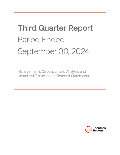 Thumbnail Thomson Reuters
 Quarterly Report 2024-q3