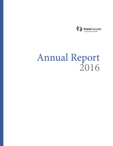 Miniature TC Energy
 Rapport annuel 2016