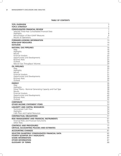 Thumbnail TC Energy
 Financial Report 2011