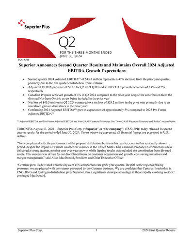 Thumbnail Superior Plus Quarterly Report 2024-q2