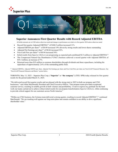 Thumbnail Superior Plus Quarterly Report 2025-q1