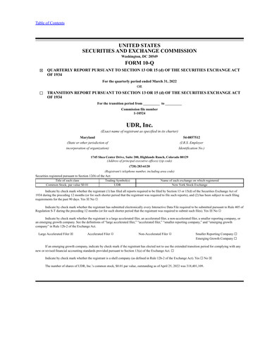 Vorschaubild UDR Apartments Quartalsbericht 2022-q1