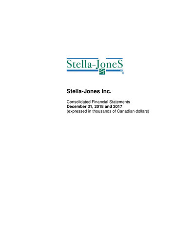 Miniature Stella-Jones Bilan financier fy2018