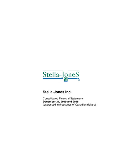 Miniature Stella-Jones Bilan financier fy2019