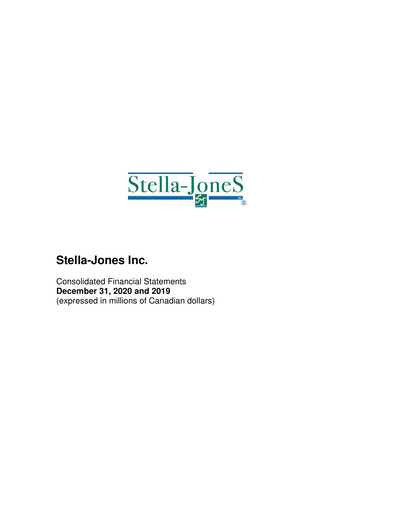 Miniature Stella-Jones Bilan financier fy2020