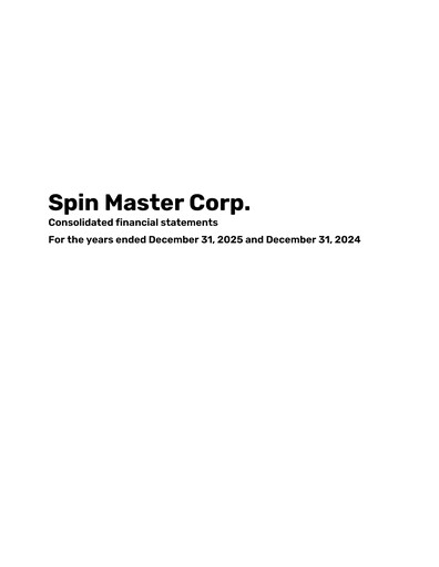 Thumbnail Spin Master Financial Statement 2025