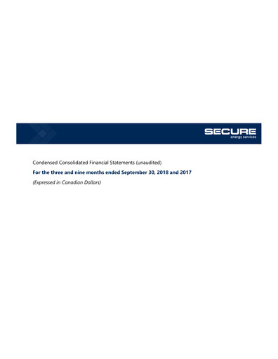 Miniature Secure Energy Services Rapport trimestriel 2018-q3