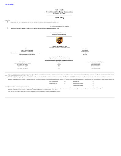 Thumbnail United Parcel Service Quarterly Report 2021-q2