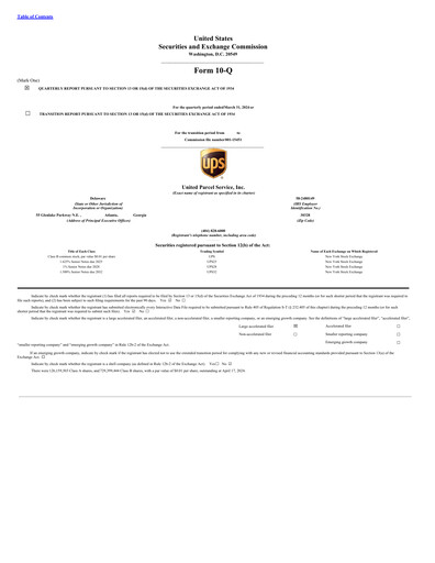 Thumbnail United Parcel Service Quarterly Report 2024-q1
