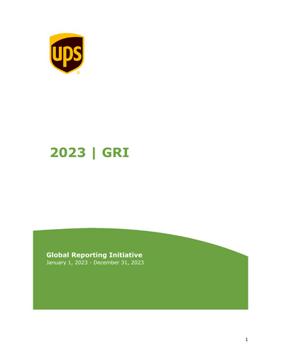 Thumbnail United Parcel Service Sustainability Report 2023