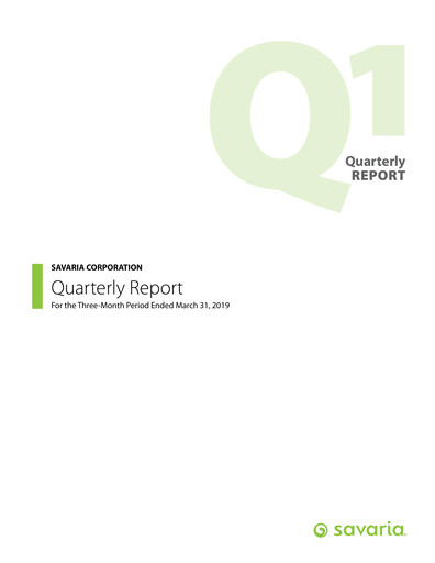 Thumbnail Savaria Corporation Quarterly Report 2019-q1