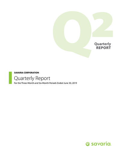 Thumbnail Savaria Corporation Quarterly Report 2019-q2