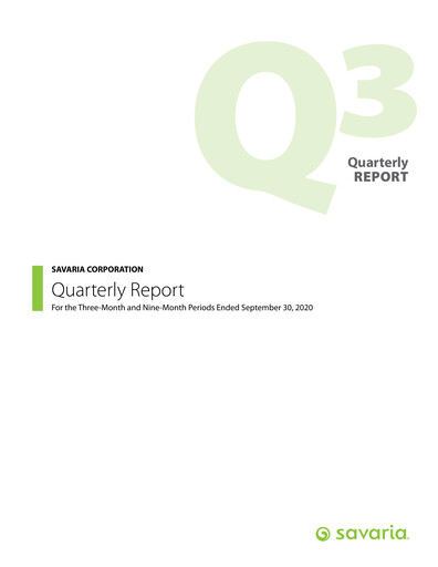 Thumbnail Savaria Corporation Quarterly Report 2020-q3