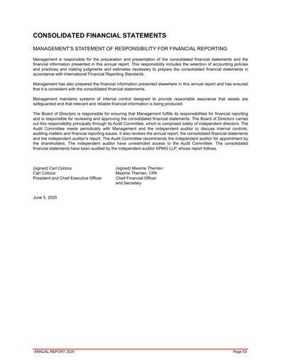 Vorschaubild Saputo Finanzmitteilung 2025