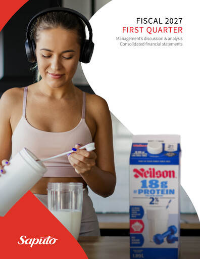 Thumbnail Saputo Quarterly Report 2027-q1