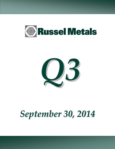 Thumbnail Russel Metals
 Quarterly Report 2014-q3