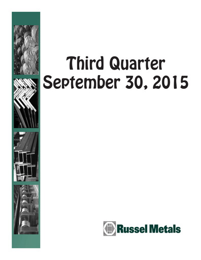 Thumbnail Russel Metals
 Quarterly Report 2015-q3