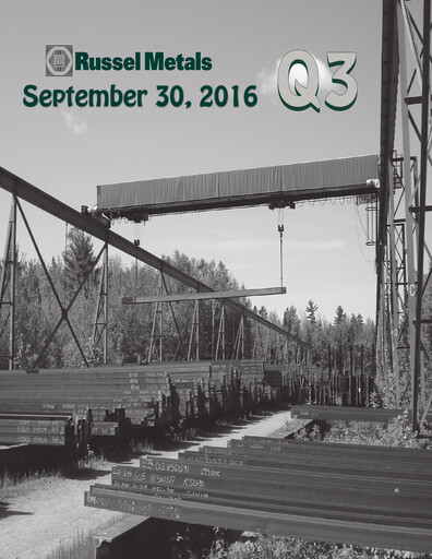 Thumbnail Russel Metals
 Quarterly Report 2016-q3