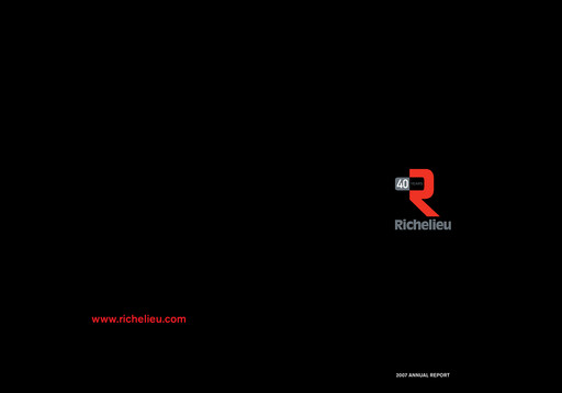 Thumbnail Richelieu Hardware Annual Report 2007