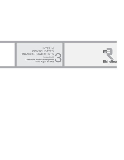 Thumbnail Richelieu Hardware Quarterly Report 2008-q3