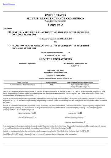Thumbnail Abbott Laboratories Quarterly Report 2025-q1