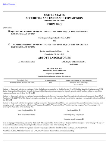 Thumbnail Abbott Laboratories Quarterly Report 2025-q2