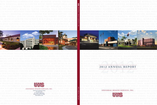 Thumbnail Universal Health Services
 Annual Report 2012