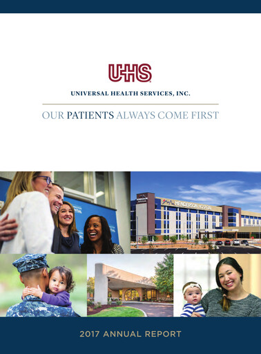 Thumbnail Universal Health Services
 Annual Report 2017