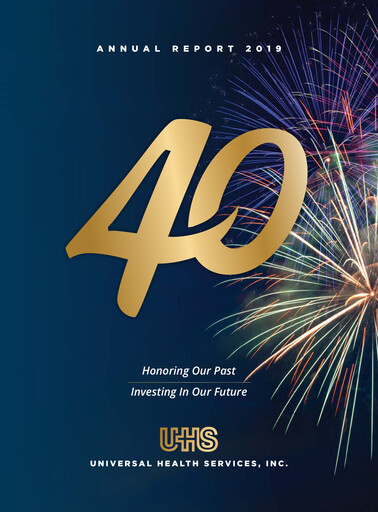 Thumbnail Universal Health Services
 Annual Report 2019